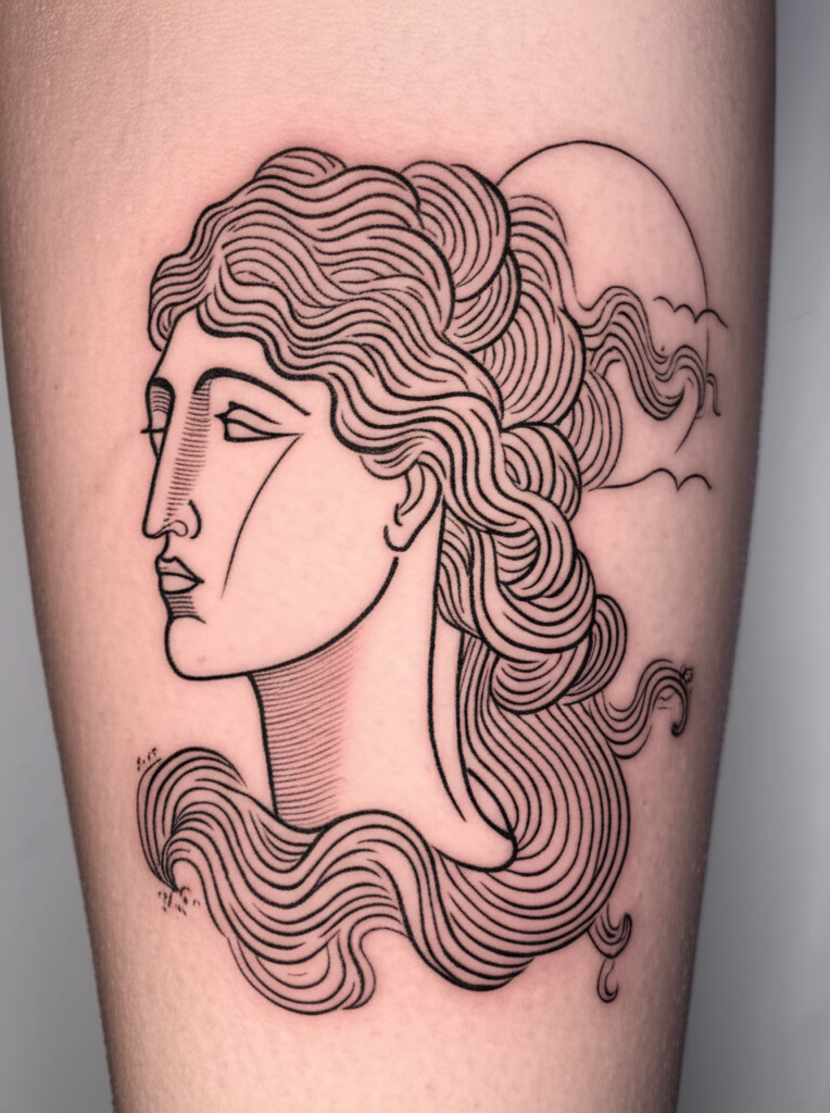 Tatuaje de figura clásica