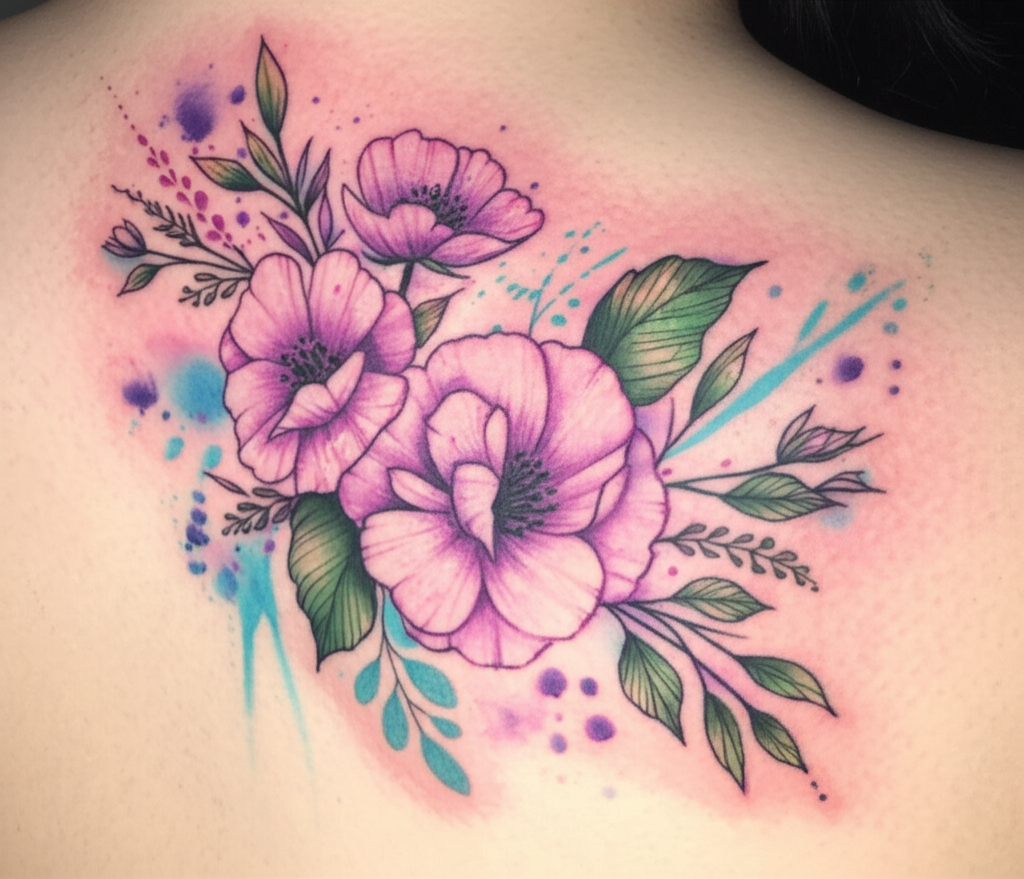 Tatuaje estilo acuarela